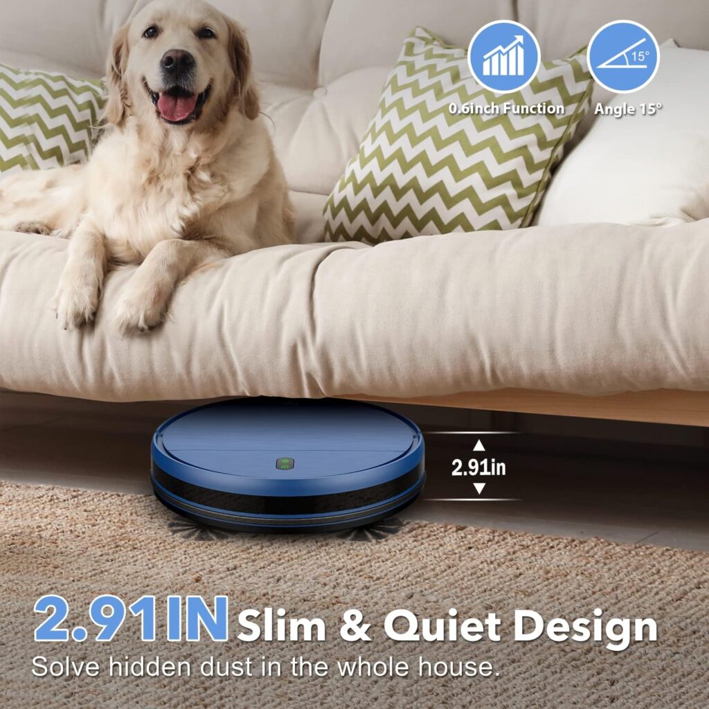 ZCWA Robot Vacuum and Mop Combo, 2 in 1 Mopping Robotic Vacuum with WiFi/App/Alexa, Robotic Vacuum Cleaner, Schedule Settings, Self-Charging, Ideal for Hard Floor, Pet Hair and Carpet
